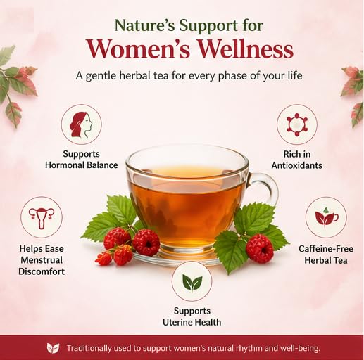 79Degree Raspberry Leaf Tea I Women's Wellness Herbal Infusion I Caffeine Free I Whole Loose Leaf I 60 Gm - 75+ Cups I Premium tinbox