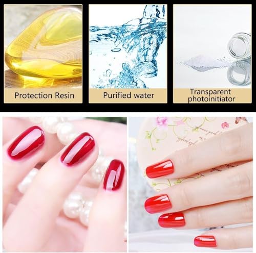 Vishine 15ml Base Coat No Wipe Top Coat Set, Gellack UV LED Gel Nagellck, Unterlack und Überlack Nägel Maniküre Kit 2pcs