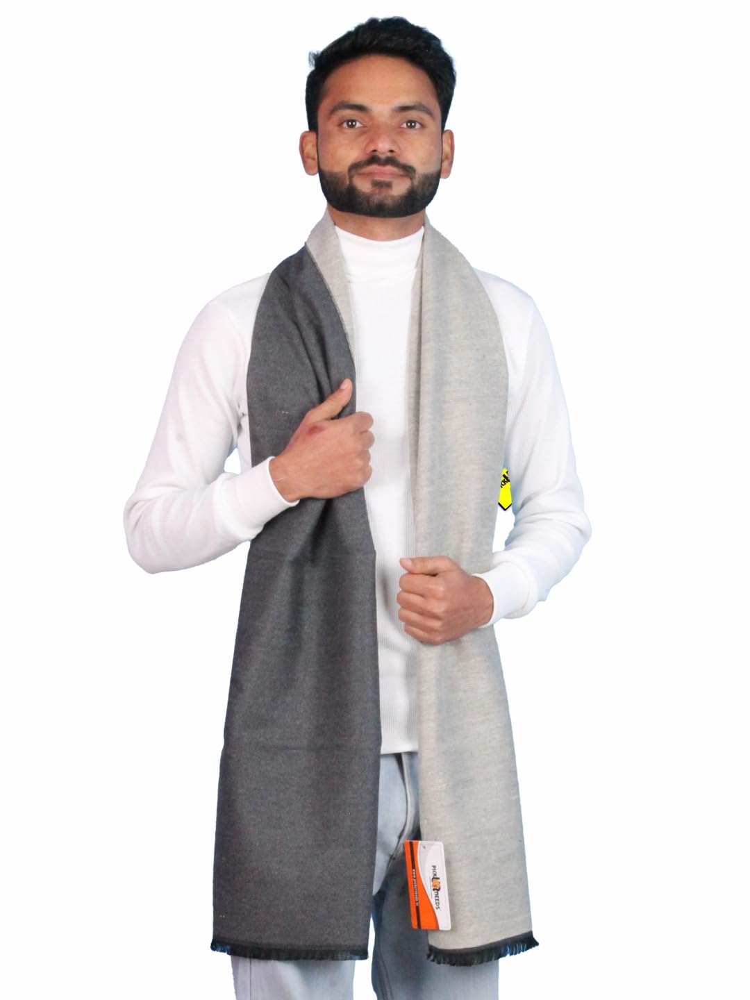 Reversible Winter Muffler for Men Dual-Color Soft Woolen Scarf Warm, Stylish & Lightweight Muffler for Casual, Office & Outdoor Wear-image-44