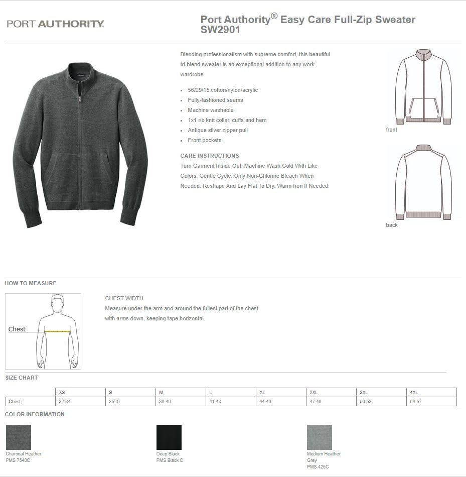 INK STITCH Men Sw2901 Custom Embroidery Add Logo Texts Easy Care Full Zip Sweaters4