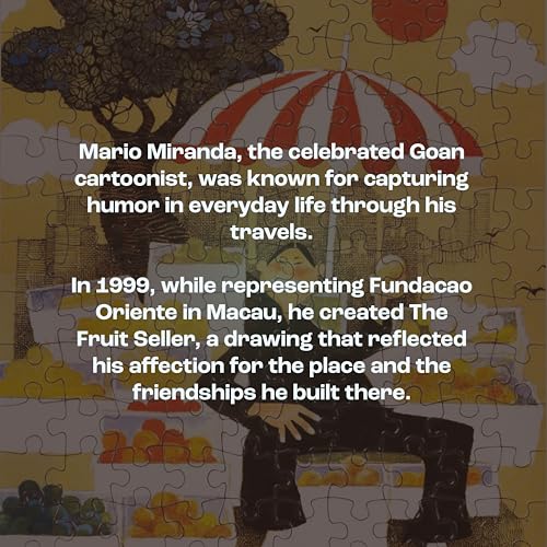 Image of 150 Pieces Fruit Seller Theme by Mario Miranda Vibrant & Challenging Jigsaw Puzzle Game Activity for Adults & Kids - Educational Toy for Ages 5-12