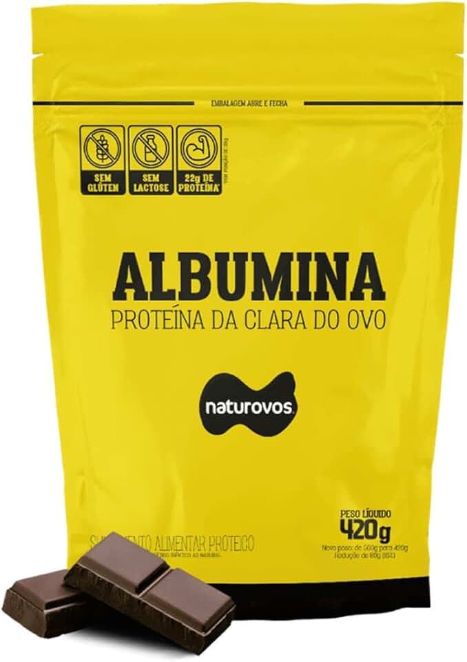 Albumina - 420g Refil Chocolate - Naturovos