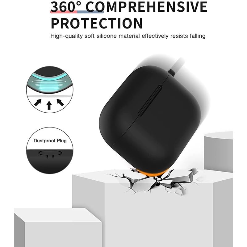 Image of YODI Case Cover for Airpods Pro|Pro 2|Airpods Pro 3|Airpods 4 Pouch, Silicone Cases with Cleaner Kit 360 Drop Protection,Shock-Resistant ((SILI-Lavender), Airpods Pro 3 (2025))