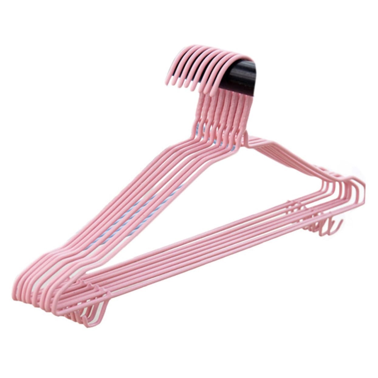 MUCKLILY 10PCS Portable Dual Use Laundry Rack Versatile Coat Hanger for Home Wardrobe Smooth Surface for Towel Clothes Quilt Drying Random Color Sturdy Random Color