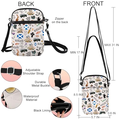 JNIAP Scotland Crossbody Bag Scotland Trip Gift Scottish Highlander Travel Purse Scottish Thistle Gifts2