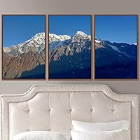 3 Piece Framed Canvas Wall Art Snow Mountain Landscape Canvas Prints Home Artwork Decoration for Living Room,Bedroom - 16
