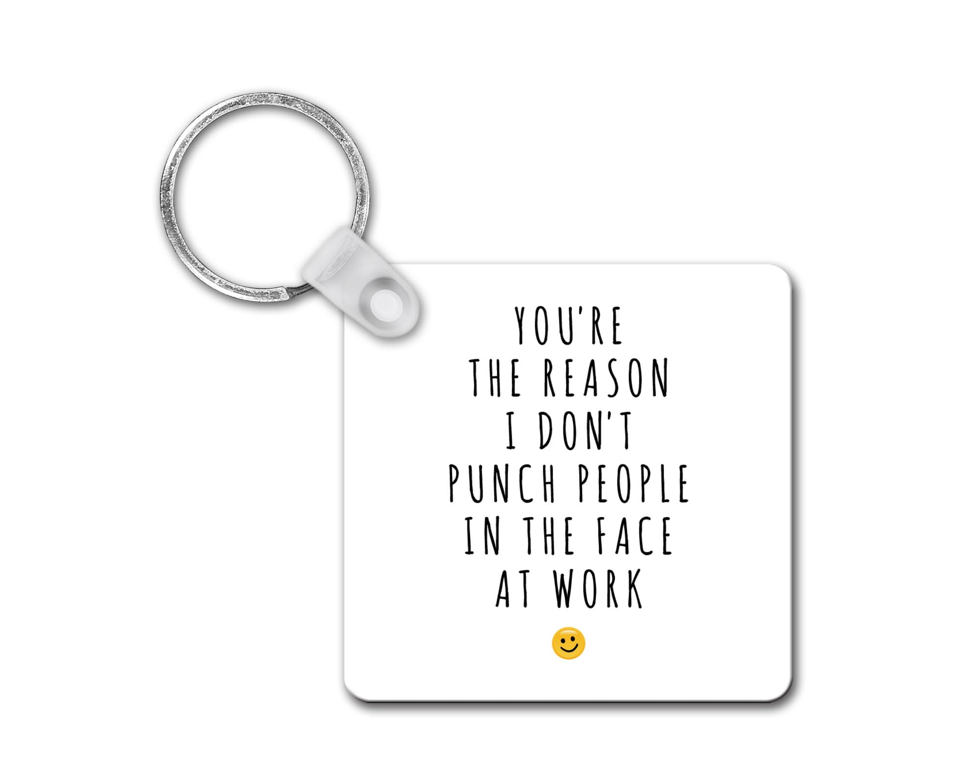 Rib Ticklerz Multicolor - Funny Keyring Funny Work Gift For Colleague - Secret Santa Gifts - You're The Reason I Don't Punch People In The Face At Work - Office Joke - Skr23