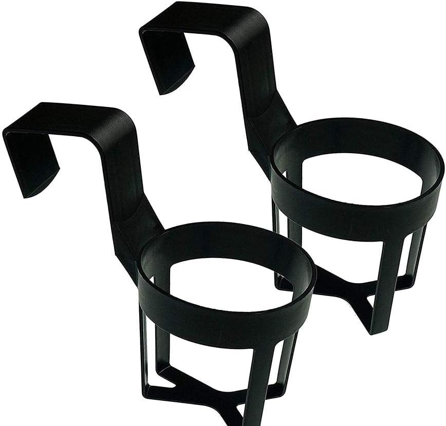 Portavasos para auto plástico universal negro 2 piezas