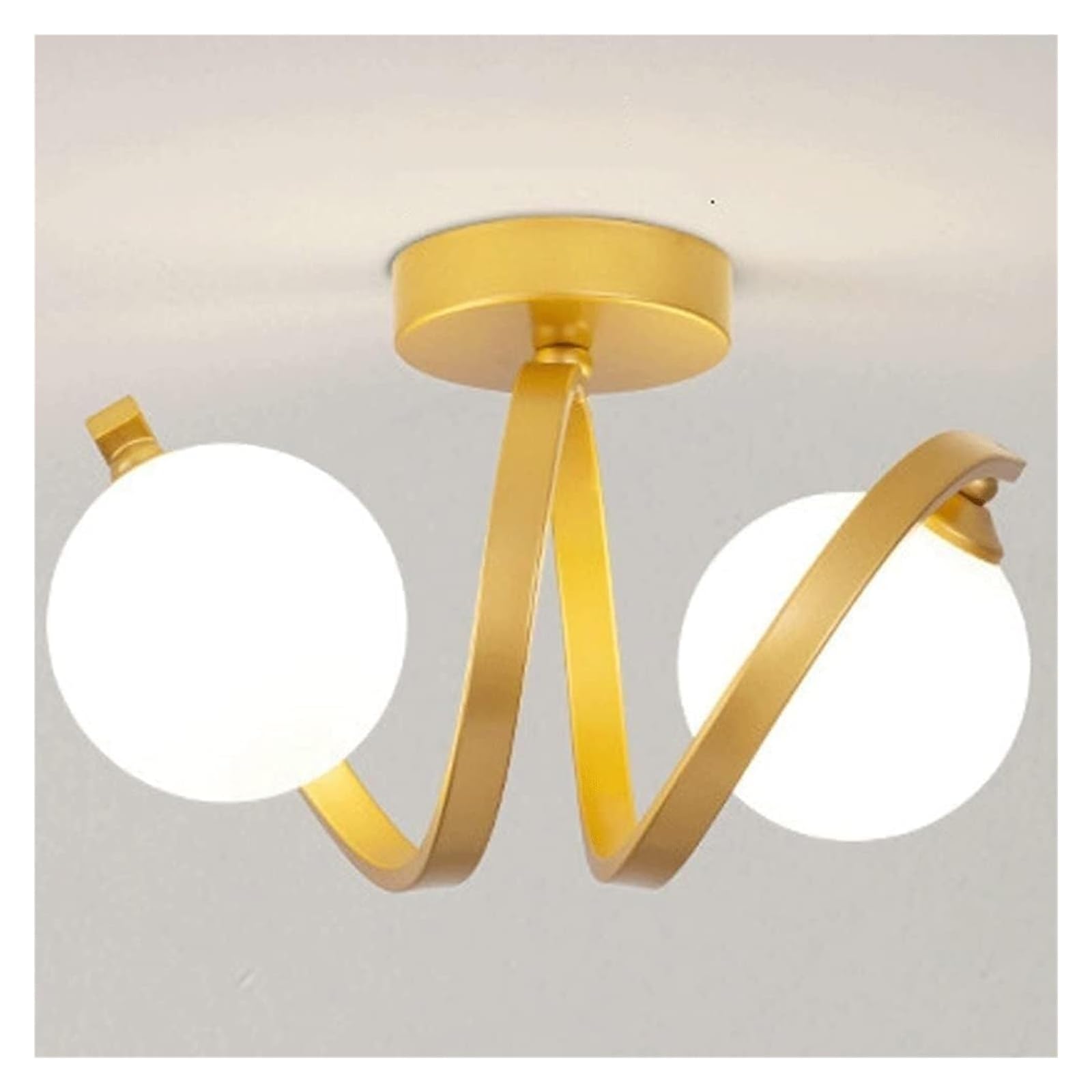 Luminaire de plafond semi-encastré doré, plafonnier cuisine et couloir G9 moderne