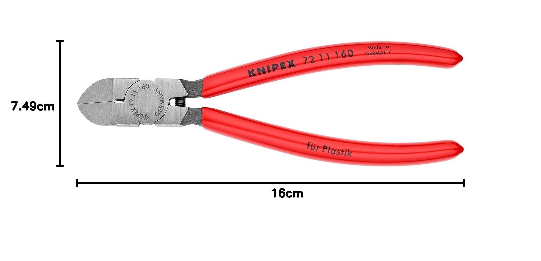 KNIPEX Tronchesi per resina sintetica rivestiti in resina sintetica 160 mm, 72 11 160