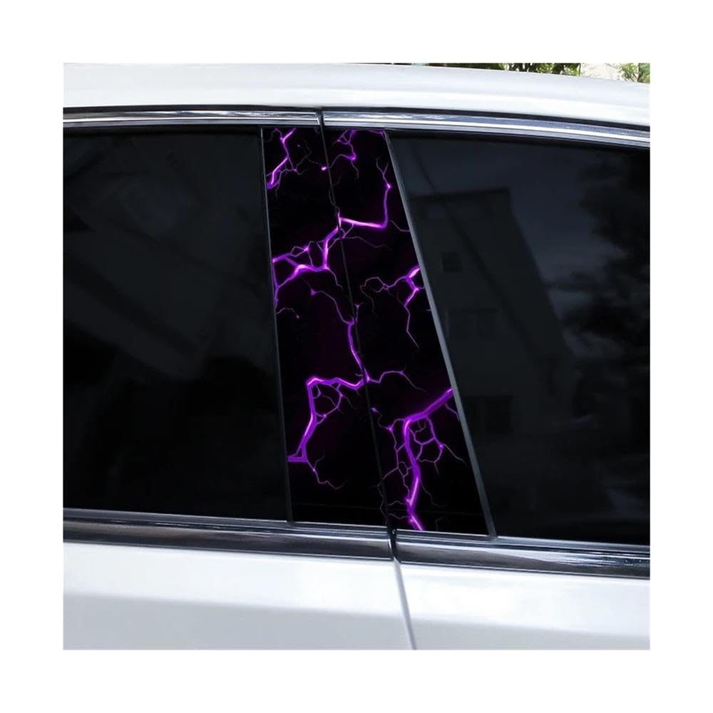 Bertdcx J Lightning Cool Car B-Pillar Stickers Cover Scratches Suitable For Most Car Door Pillar Stickers Auto Parts(J)