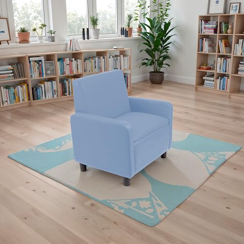 Image of FDP Kid Comfort Collective Modular Club Chair with Arms - Powder Blue