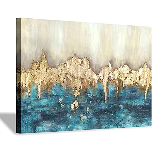 Zmfbhfbh Lienzo Arte De La Pared Imagen Grande: Gran Obra De Arte Abstracta De Oro Azul Oscuro Con Textura Pintura Para Sala De Estar 80x120cm 32 Zmfbhfbh Lienzo Arte De La Pared Imagen Grande: Gran Obra De Arte Abstracta De Oro Azul Oscuro Con Textura Pintura Para Sala De Estar 80x120cm 32