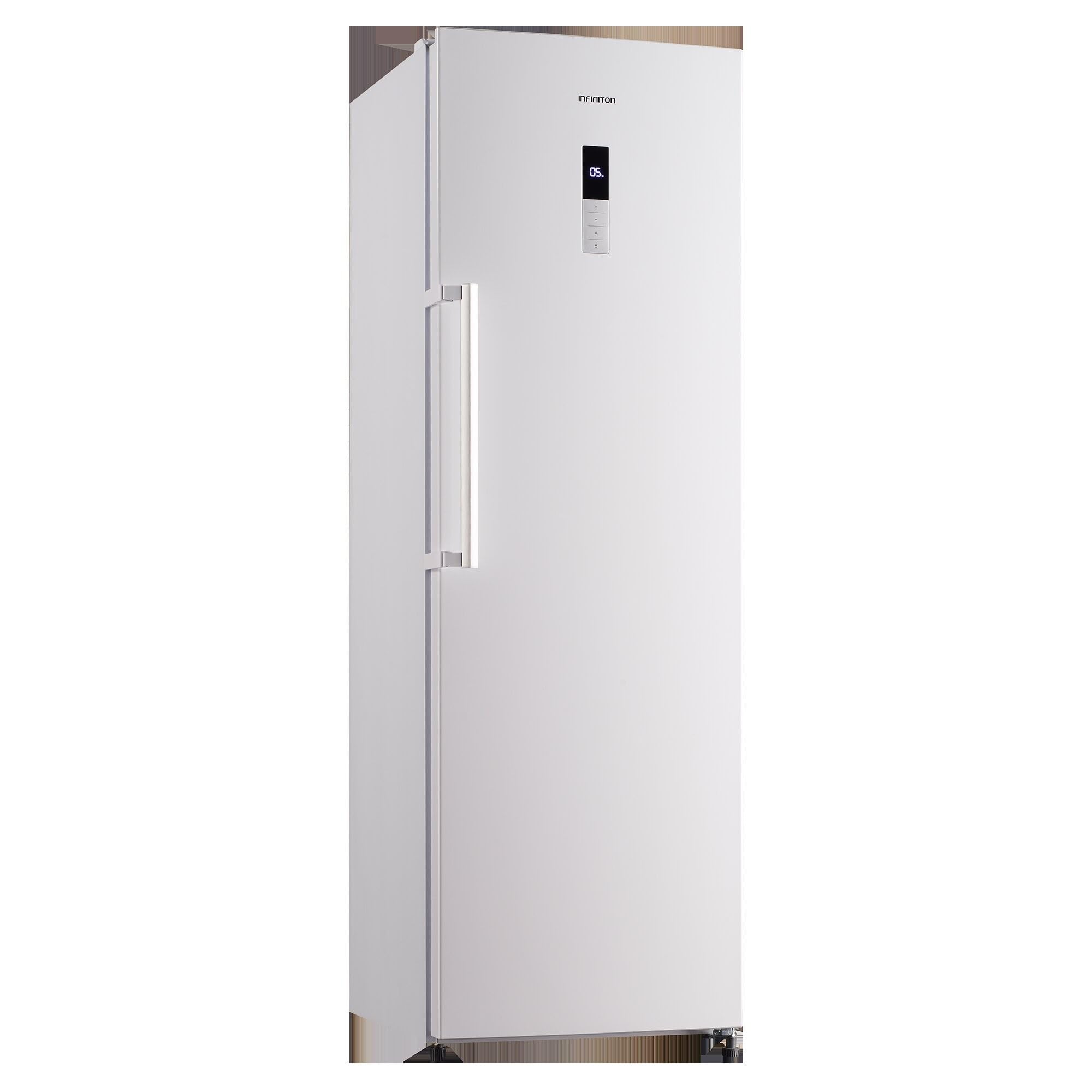 INFINITON | Frigorifico Una Puerta CL-360L85WEC| E| 375 L| 185 cm de Altura| No Frost| Fast Cooling| Puerta Reversible| Blanco