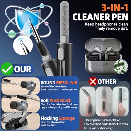 Image of Compatible with Samsung Galaxy Buds3 FE (2025) / Buds3 Pro (2024) / Buds 3 Case (2024) with Secure Lock Clip & Cleaning kit