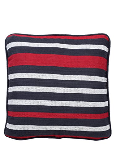 Image of Swayam Set of 5 Striped Print Cotton Blue Cushion Cover | 12 x 12 Inch | Soft Breathable Fabric with Hidden Zipper | Decorative & Stylish Cushion Covers for Sofa, Living Room, Bedroom & Couch
