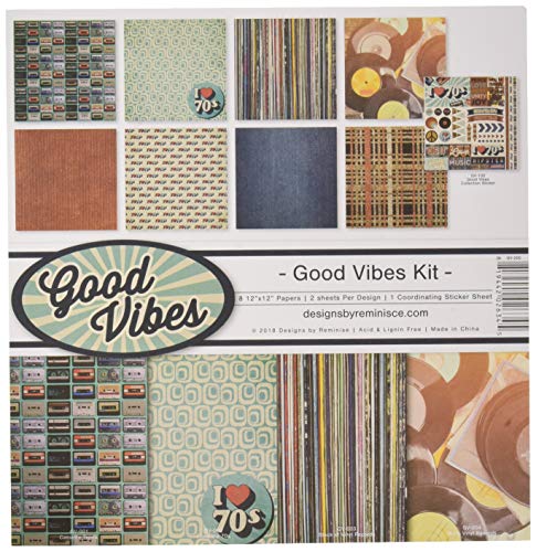 Reminisce Good Vibes Scrapbook Collection Kit, Multi Color Palette