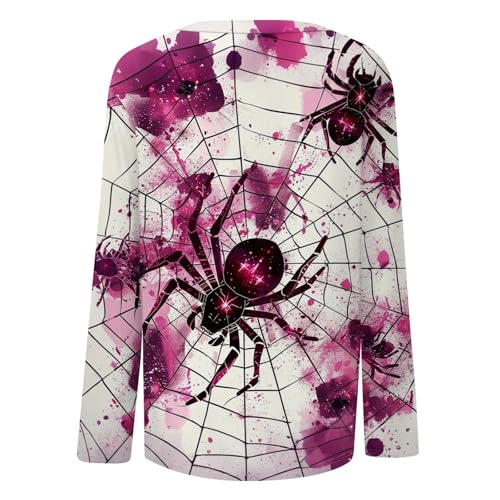Halloween Shirts for Women Long Sleeve Plus Size Fashion Crewneck Comfortable Tshirts Halloween Costumes for Women