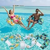 Auspicious Rain 3 Pack Inflatable Pool Floats for Adults with Cup Holders & Headrest - Heavy Duty PVC Lounge Chairs, Summer Pool Party Floats 2025