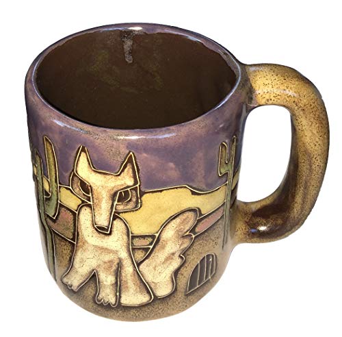 Mug Mara Stoneware Coyote Desert Cactus 16 oz miniatura 1