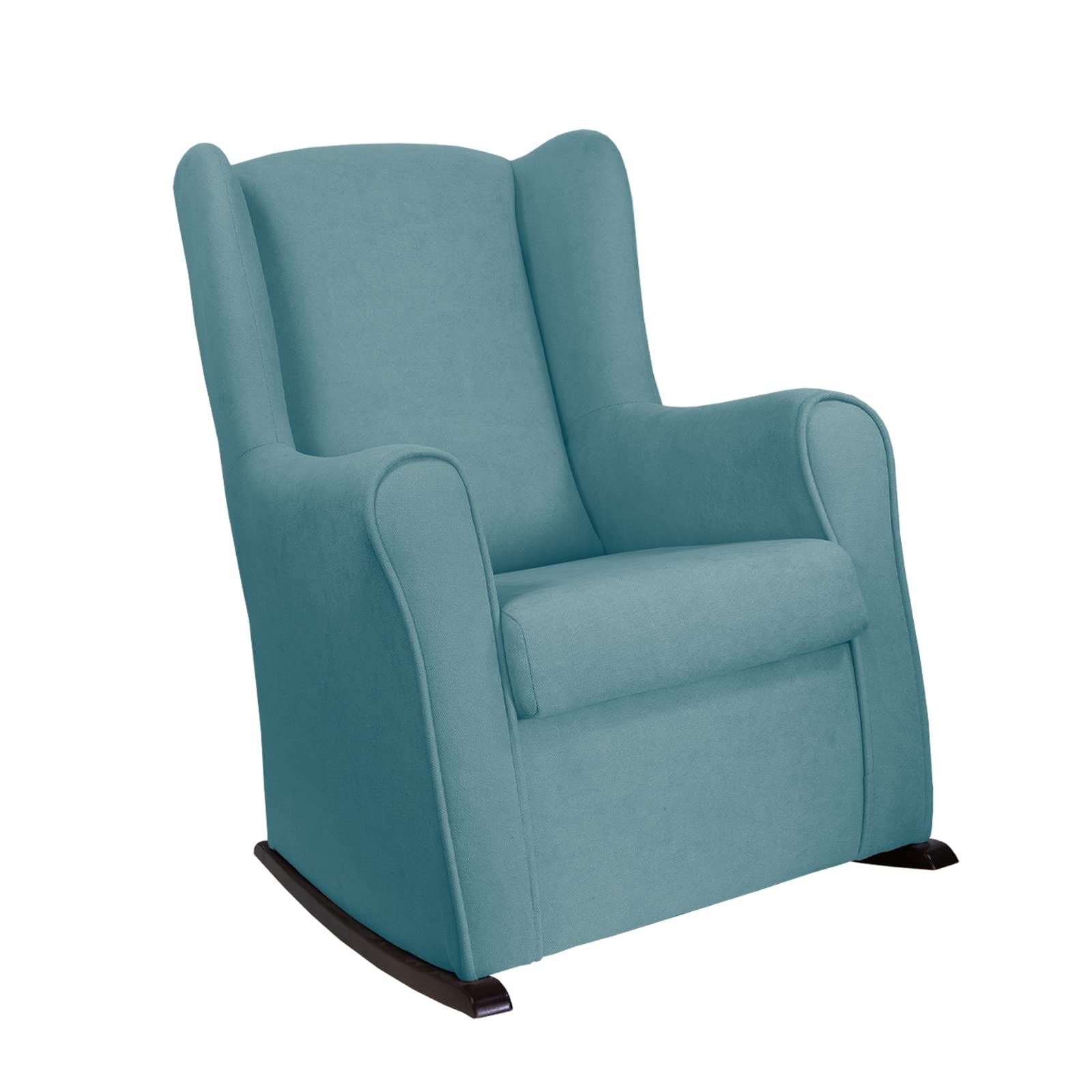MUEBLIX.COM | Mecedora Oporto | Sillón de Lactancia | Mecedoras de Salón Modernas | Butaca de Lactancia | Tela Antimanchas | Mecedora para Dormitorio o Salon | Color Azul