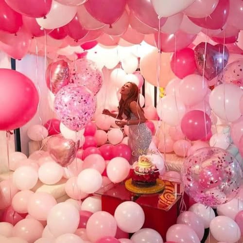 Rose Gold Balloons 100pcs 12inch Chrome Metallic Rose Gold Helium Balloons for Birthday Party Decoration and Arch Decoration Wedding Birthday Baby Shower Christmas Party - Image 8