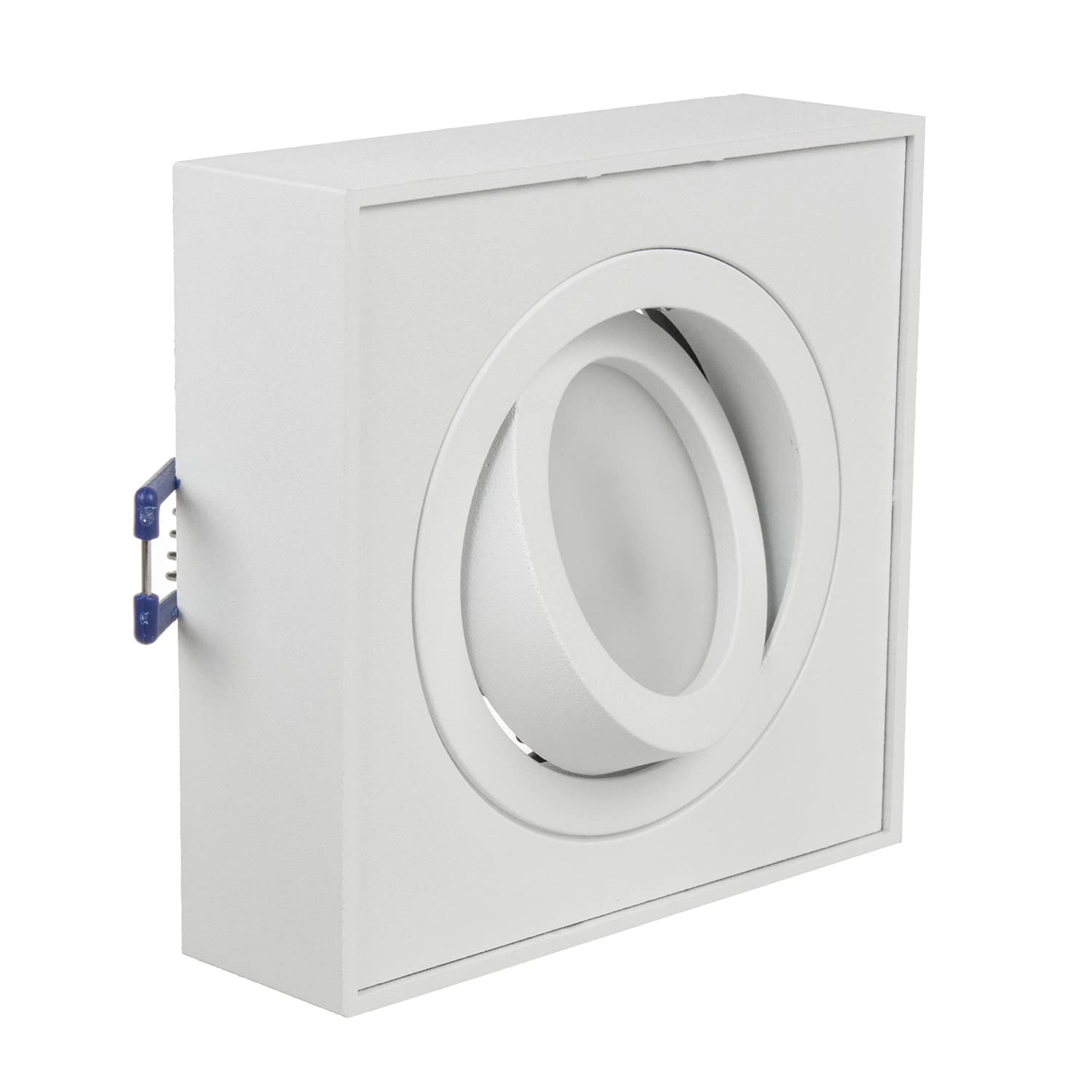 MacleanMCE464 W Luminaria Empotrable GU10 Marco de Foco Empotrable Plafón Empotrable máx 35W IP20 (3x Luminaria cuadrada- incl. bombilla 7W, Blanco)