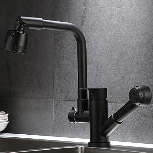 Grifo de agua potable household giratorio y grifos de cocina con rociador extraíble 5
