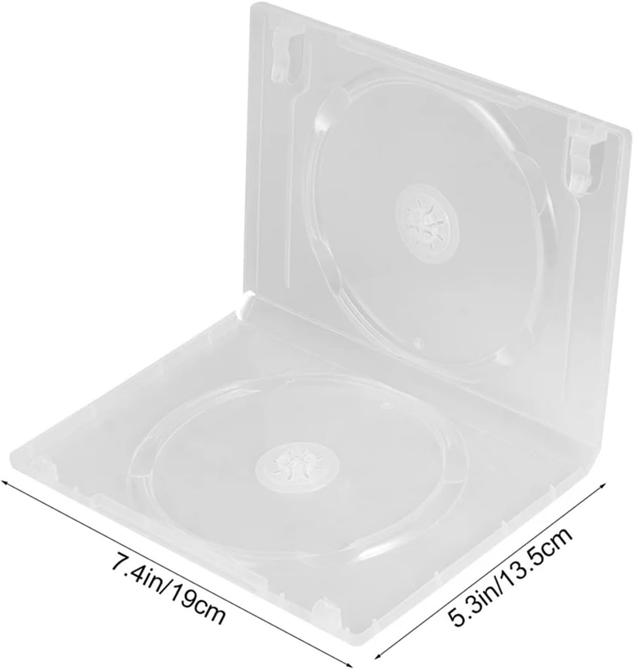Clear CD Jewel Cases 24Pcs Ultra Thin Clear Cd DVD Case Box Transparent Slim Organizer Protective Storage for Movie Game Music Lovers Cd DVD