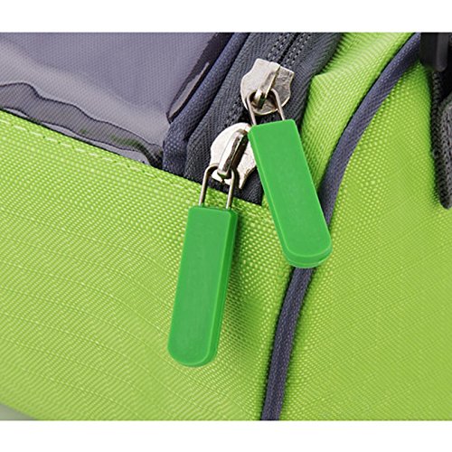 TINTON LIFE Waterproof Bicycle Handlebar Bag with Transparent Pouch and Adjustable Strap High-Capacity Cycling Front Pack (Black)