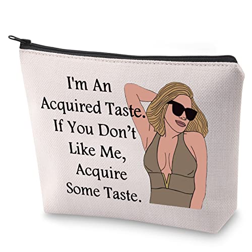 BLUPARK RHONY Inspired Gift I'm An Acquired Taste Makeup Bag Real Housewife Gift (Acquired Taste)