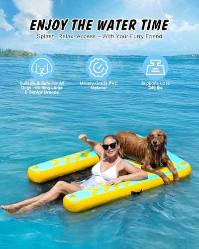 image for lesotc Inflatable Dog Water Ramp, 60