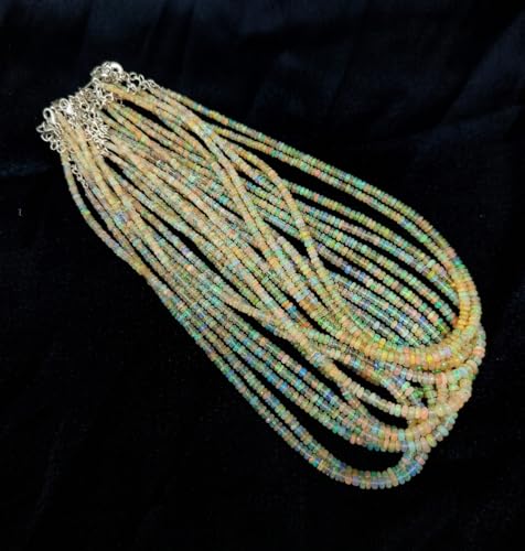 Image of Natural Rainbow Gemstone Beaded Necklace for Women | Healing Crystal Stone Jewelry | Handmade Trendy Necklace Gift for Women & Girls
