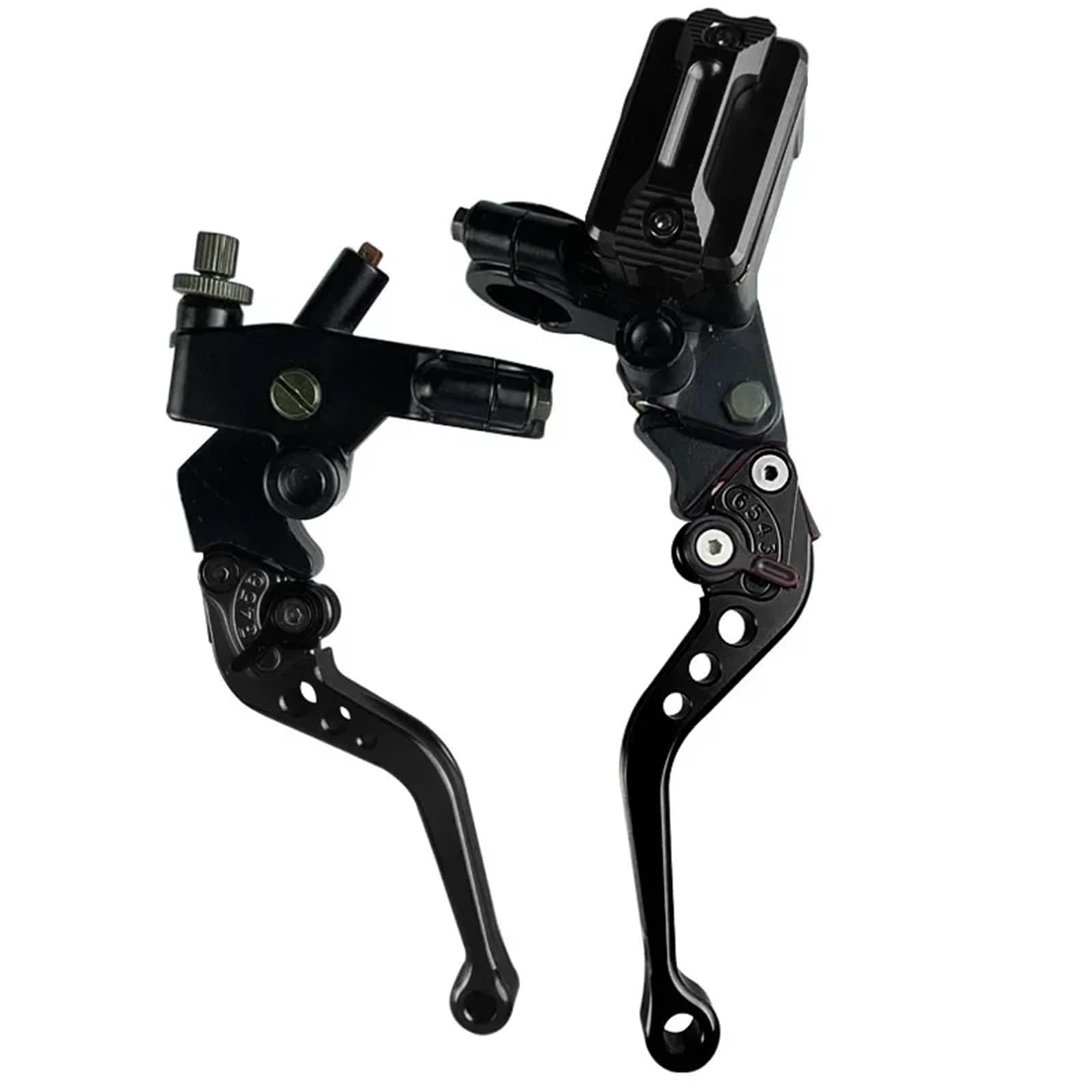 Pbqenxb Black B Break And Clutch Levers 7/8" 22Mm Universal Motorcycle Brake Master Cylinder Lever Cable Clutch Reservoir For Scooter Sport Dirt Bike(Black B)