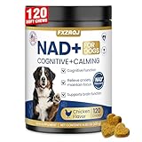 Nicotinamide Adenine Dinucleotide Precursor & Senior Dog Supplement,Dog Cognitive & Calming Chews,Dogs Vitamin Supplement,Supports Dogs Anti-Aging,Cognitive Health & Anxiety Relief,Promotes Relaxation