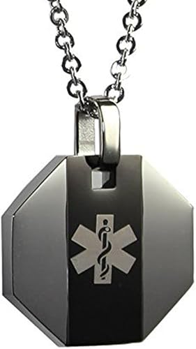 MyIDDr collar de advertencia médica con grabado, de acero quirúrgico 316L