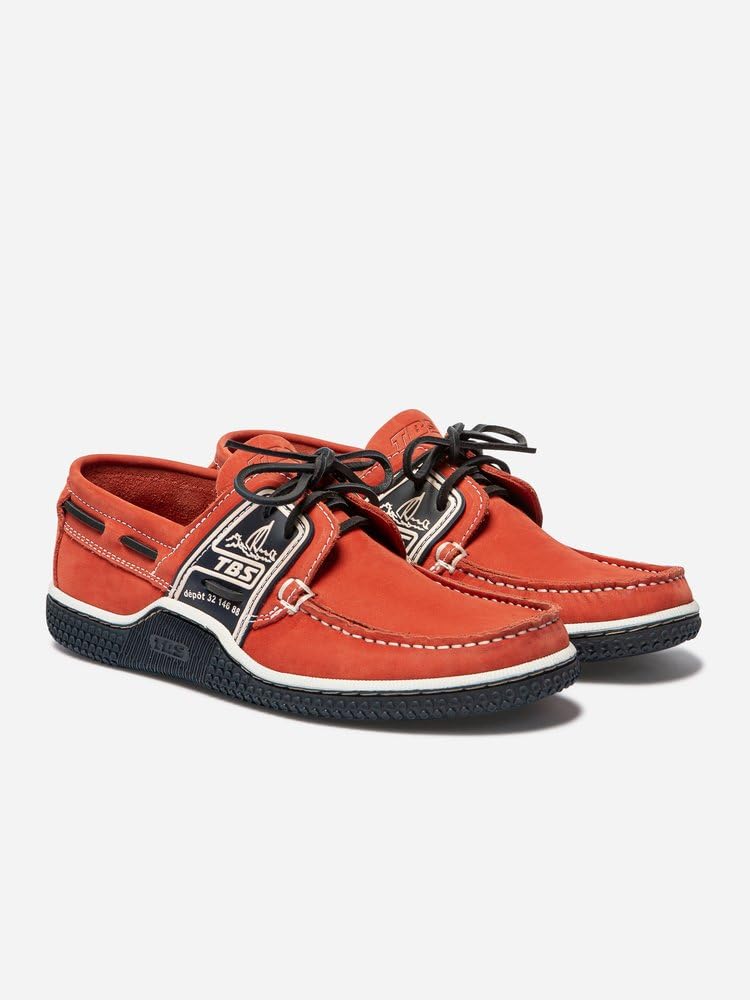 TBS - Chaussures Bateau - Homme - Jaune/Orange - Globek - Taille 47
