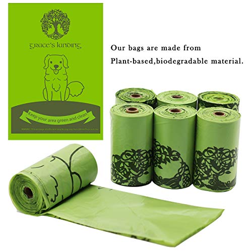 Grace's Landing Compostable Dog Poop and Cat Litter Bags | Biodegradable Bags, unscented