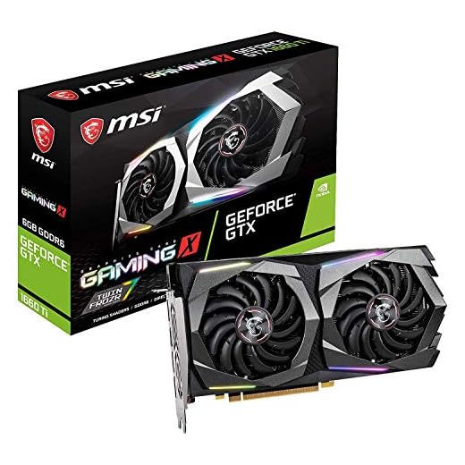 MSI Gaming GeForce GTX 1660 Ti 192-bit HDMI/DP 6GB GDRR6 HDCP Support DirectX 12 Dual Fan VR Ready OC Graphics Card (GTX 1660 TI Gaming X 6G)