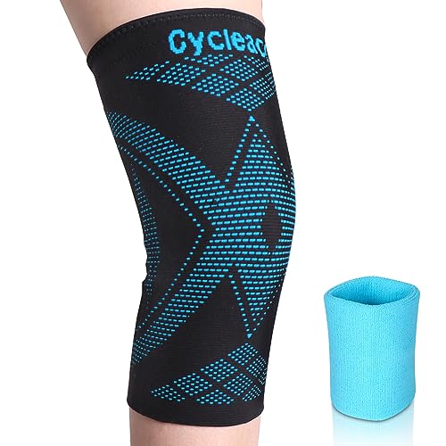 cycleacc Knee Compression Sleeve for Knee Pain, Knee Sleeves for Women and Men, Compression Knee Sleeves for Running Workout Walking Hiking Sports Arthritis ACL Torn Meniscus