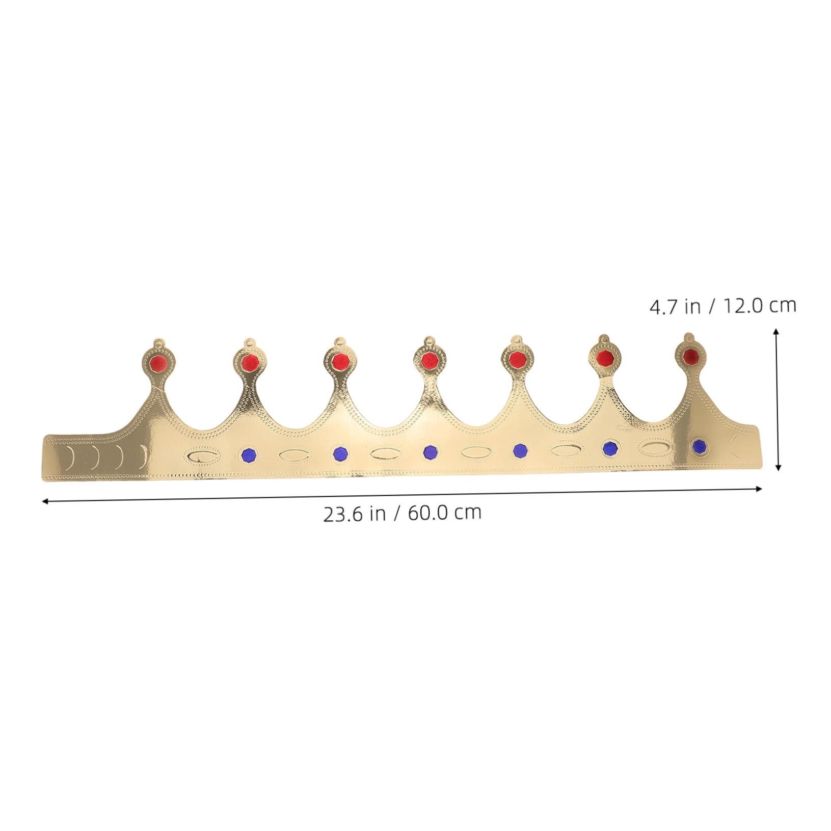 Kisangel 50 Pezzi Cappelli Corona di Carta Oro per Feste di Compleanno Bambini, Design Embossed Spesso e Look Tridimensionale per Decorazioni e Accessori Party