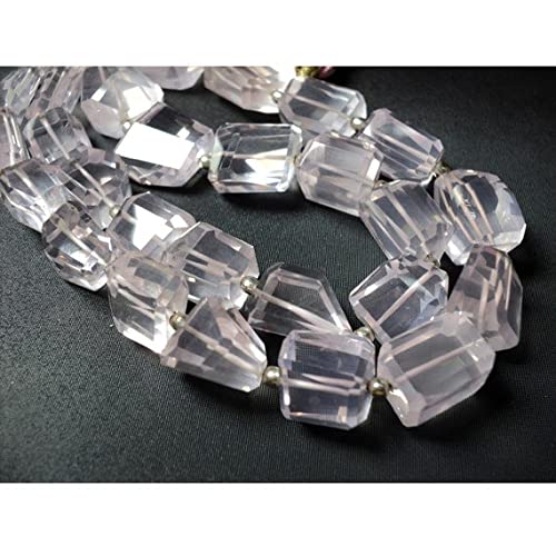 Perles de quartz rose naturelles sur fil pour créer vos colliers d'été bohèmes