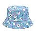 OYZ Hombres y mujeres Casual Verano Impreso Al Aire Libre Doble Cara Plana Top Sombrilla Sombrero Cubo #052, azul, Talla única