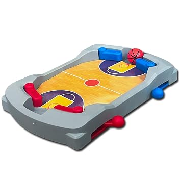 Mini Basketball Board Game Fun Indoor Miniature Court Game for Kids, Manual Control Buttons, No Batteries Needed, Colorful Design for Boys & Girls Ages 3+