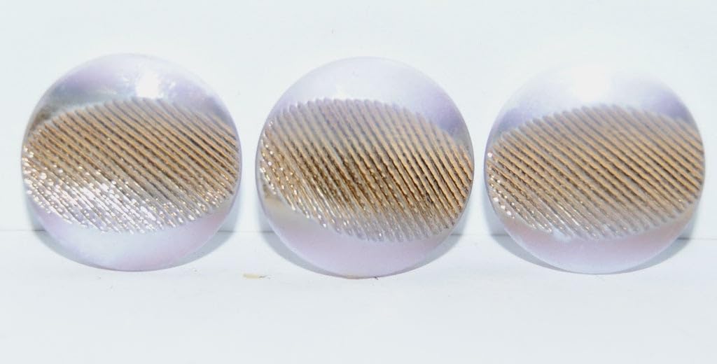 6 pcs 6 pcs Czech Glass Hand Made Button Knob, 18 mm, Kb 76 (KB-76), 18 mm, Glass, Czech Republic