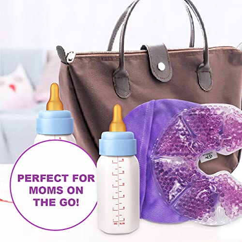 Conbella Breast Pads For Breastfeeding 2 Packs, Relief For Breastfeeding, Nursing Pain, Mastitis, Engorgement, Swelling, Plugged Ducts, Boost Milk Let-Down & Production. (#42 Purple) #TOP4