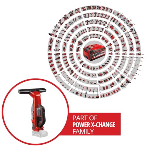 Einhell Akku-Fensterreiniger BRILLIANTO Power X-Change (18 V, 28 cm lange Saugdüse, streifenfreie Reinigung, inkl. Sprühflasche mit Mikrofasertuch, ohne Akku)