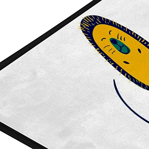 Tapis de cuisine 39x20" imperméable idéal devant l'évier jaune