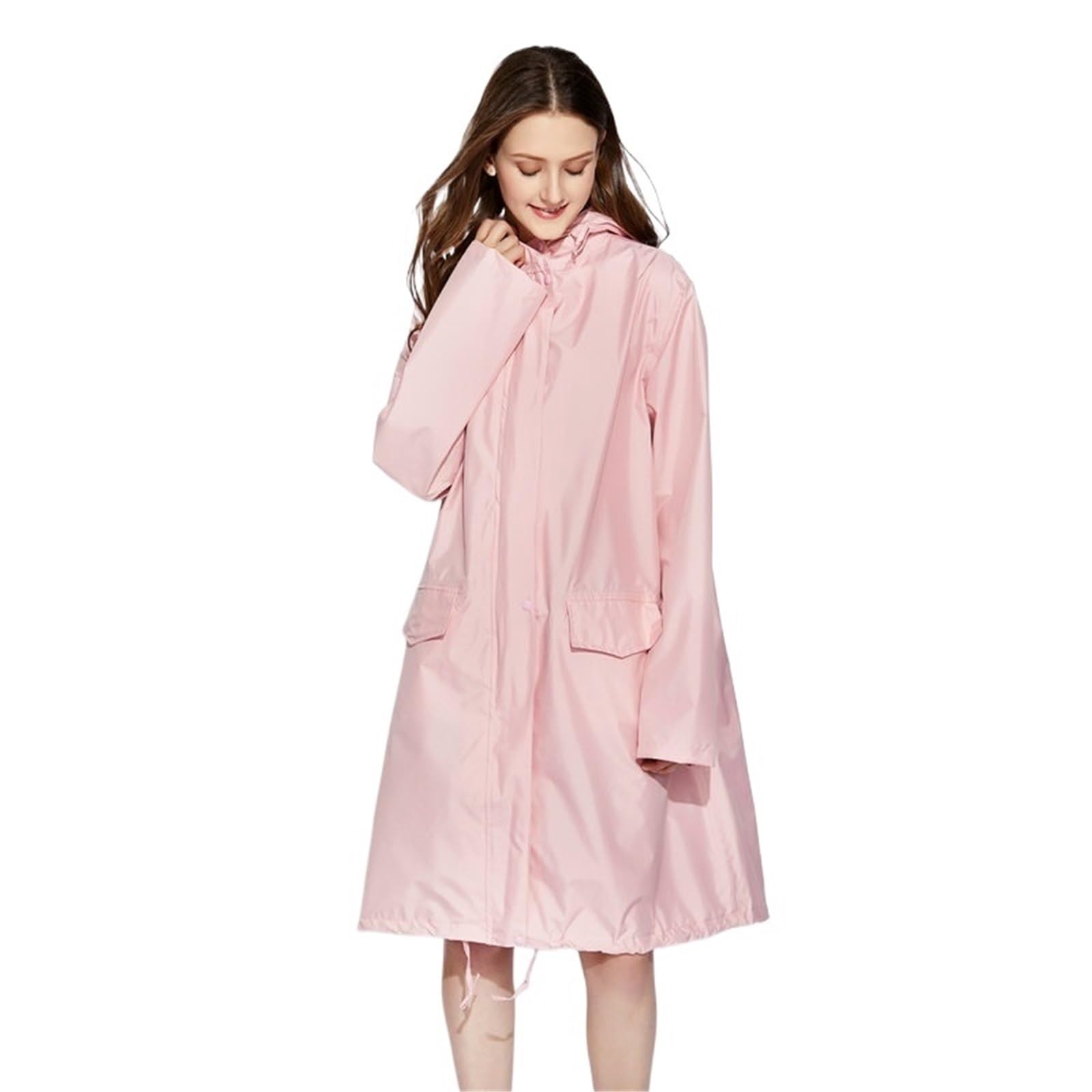 Poncho Pluie Poncho imperméable tendance en tissu léger et respirant résistant aux intempéries(Color-01,L)