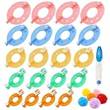 20 Pcs Pompom Maker Set, 5 Größen Pompon Makers, Bommel Maker Pompom Makers Set 5 Farben Leicht praktisch für Weben DIY Wollgarn Stricken Handwerksprojekt Mit Garnschneider